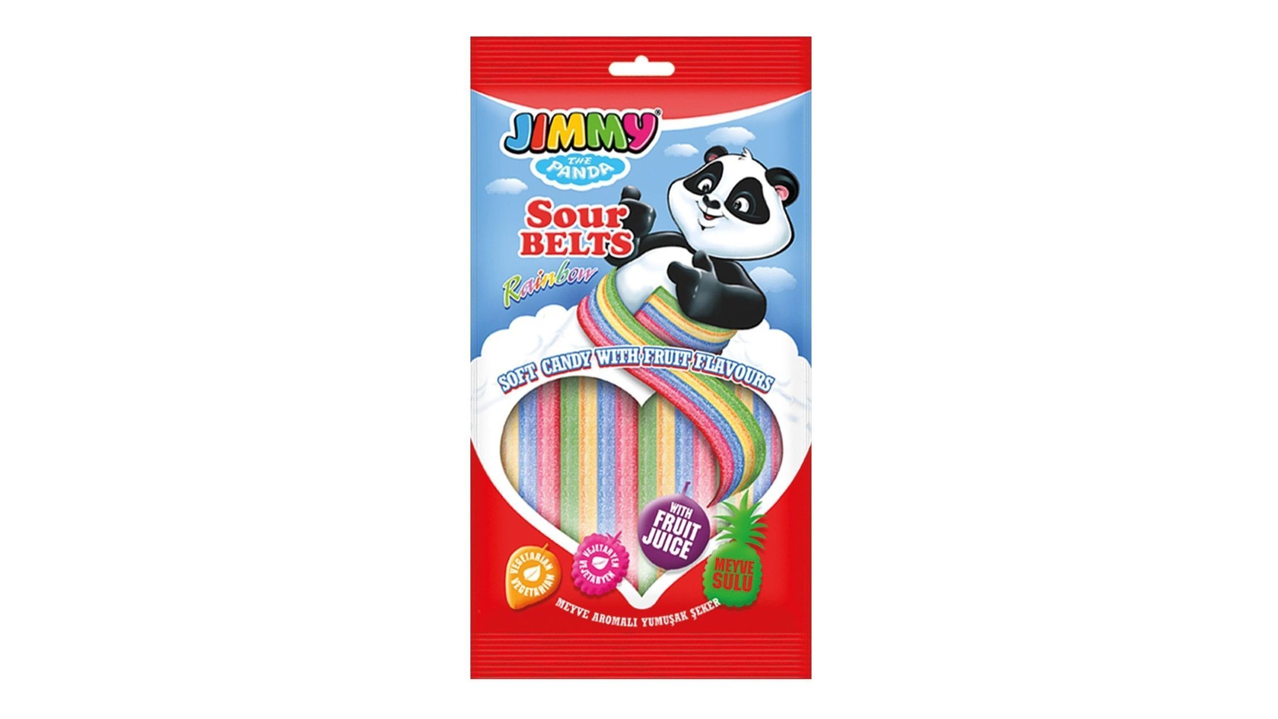Jimmy Sour Belt - Meyve Aromalı Yumuşak Şeker 75 g - yemeksepeti.com