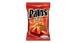 Patos Rolls Hot Red Pepper Flavored Party Size Chips 185 g