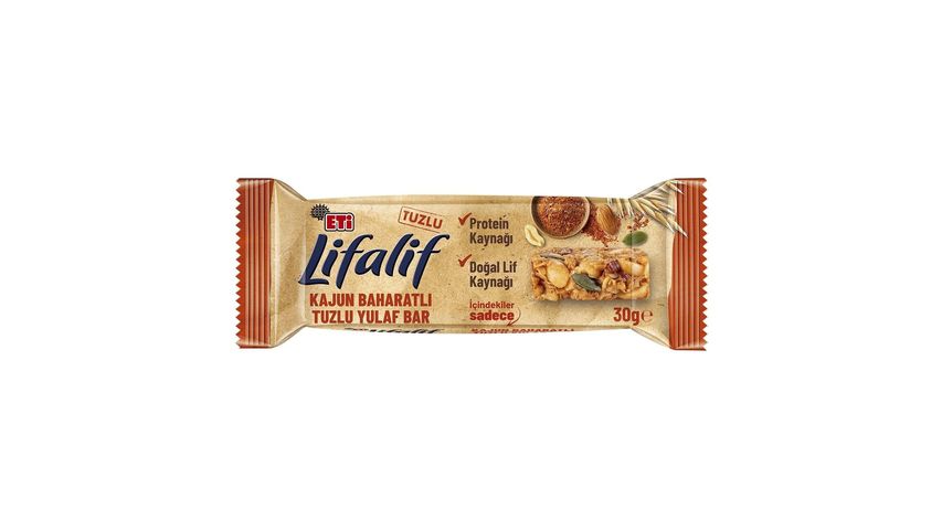 Eti Lifalif Kajun Baharatlı Tuzlu Yulaf Bar 30 g