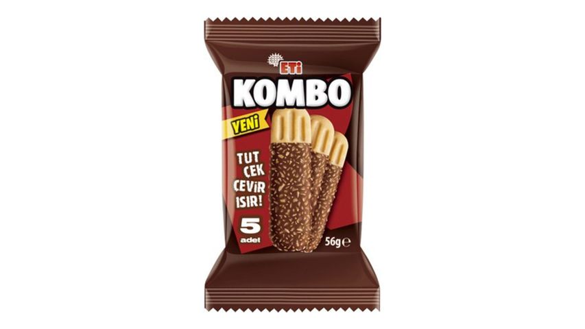 Eti Kombo Hindistan Cevizi ve Çikolata Kaplamalı Bisküvi 56 g