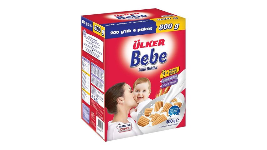 Ülker Bebe Sütlü Bisküvi 800 g