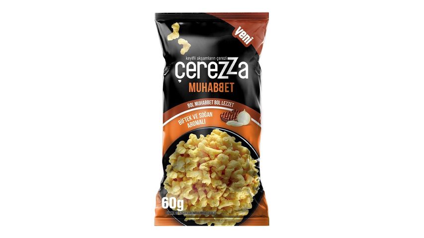 Çerezza Muhabbet Biftek & Soğan Aromalı Mısır Çerezi 60 g