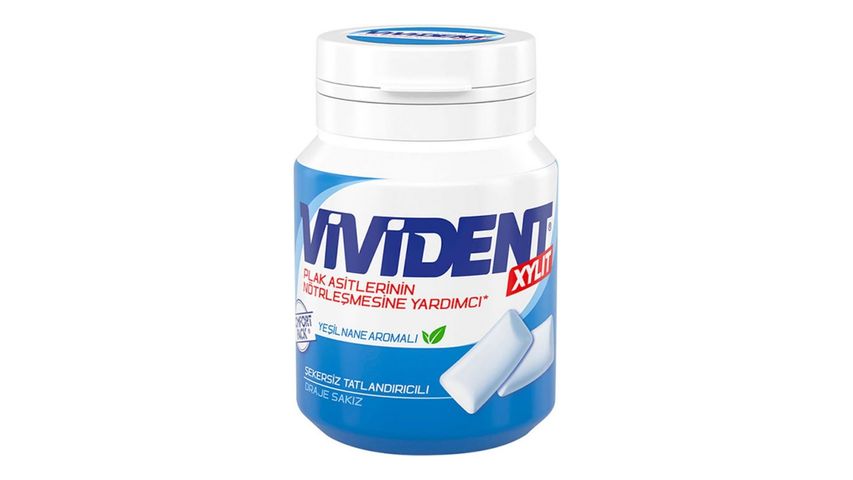 Vivident Green Mint Flavored Gum 67 g