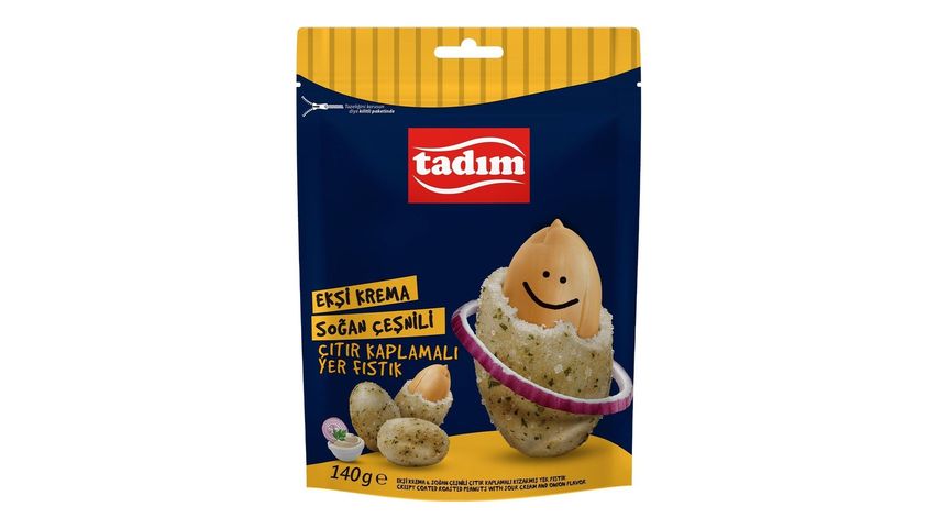 Tadım Ekşi Krema & Soğan Çeşnili Çıtır Kaplamalı Yer Fıstığı 140 g