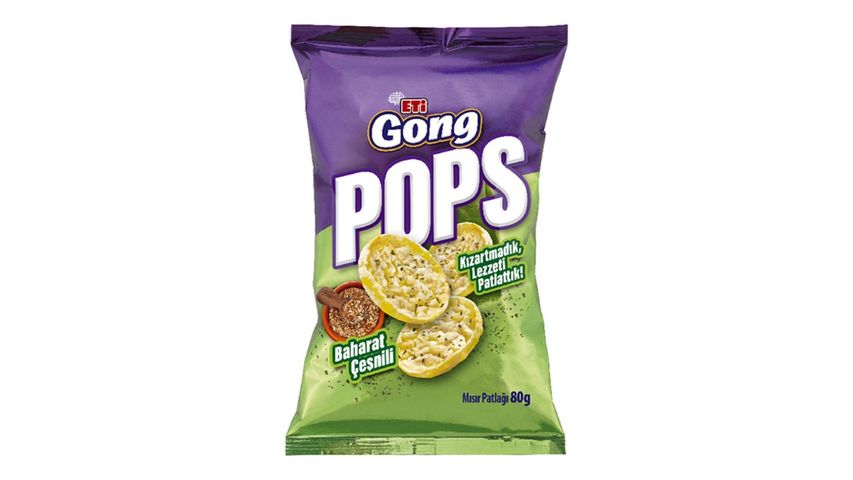Eti Gong Pops Baharatlı Mısır Patlağı 80 g