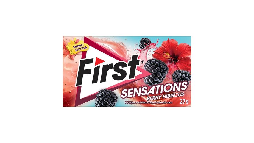 First Sensation Blackberry & Hibiscus Flavored Gum 27 g