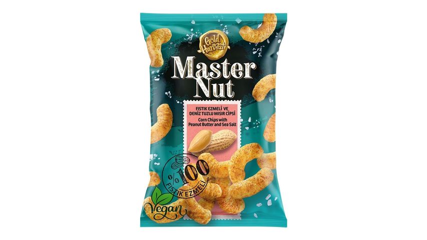 Master Nut Fıstık Ezmeli Deniz Tuzlu Mısır Cipsi 165 g