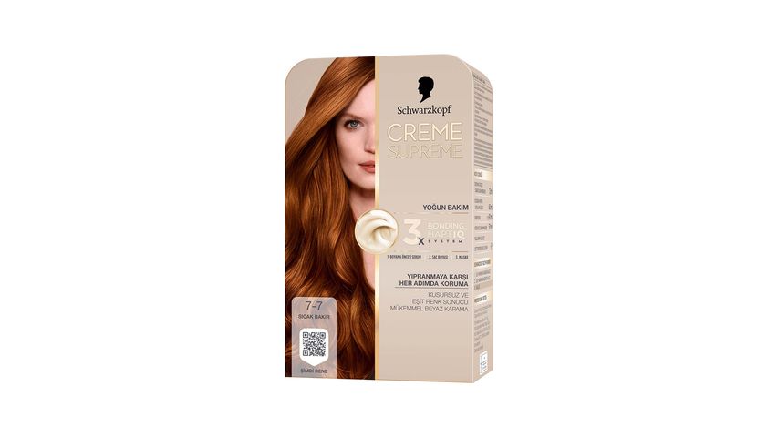 Schwarzkopf Creme Supreme 7-7 Warm Copper Hair Color
