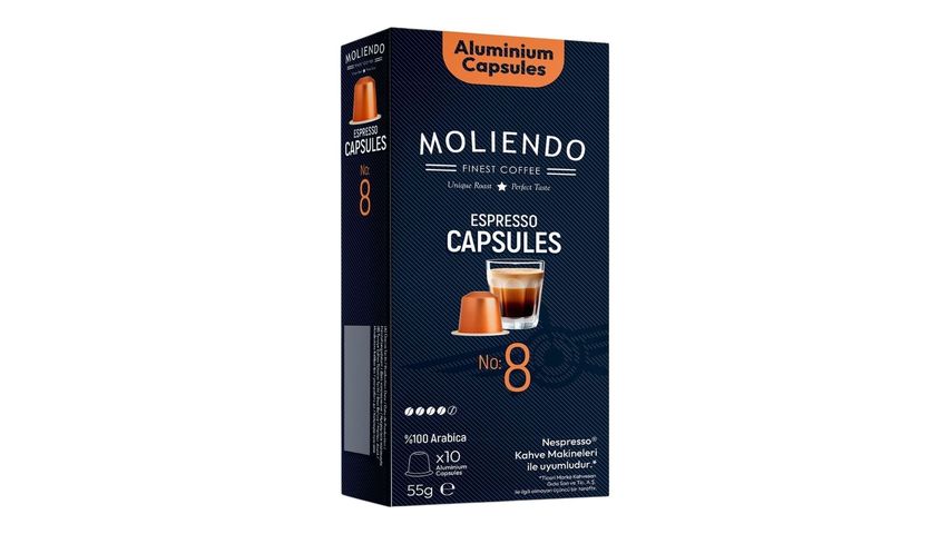 Moliendo No:8 Nespresso Uyumlu Kapsül Kahve 10 Adet