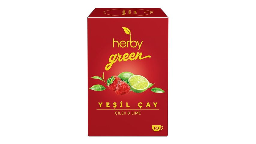 Herby Yeşil Çay Çilek ve Lime 18'li