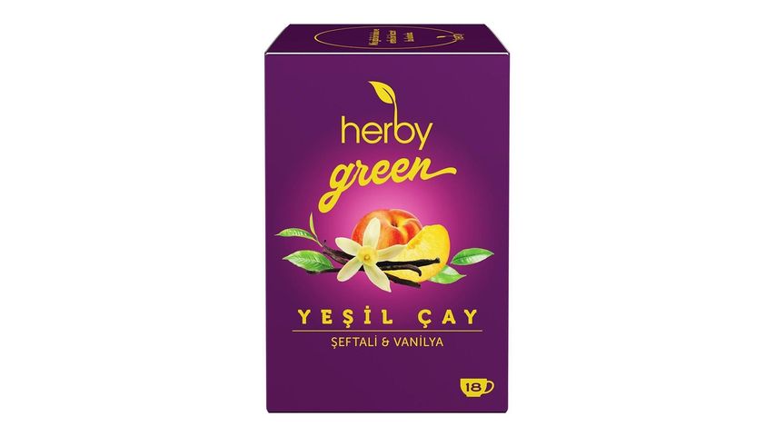 Herby Yeşil Çay Vanilya ve Şeftali 18'li