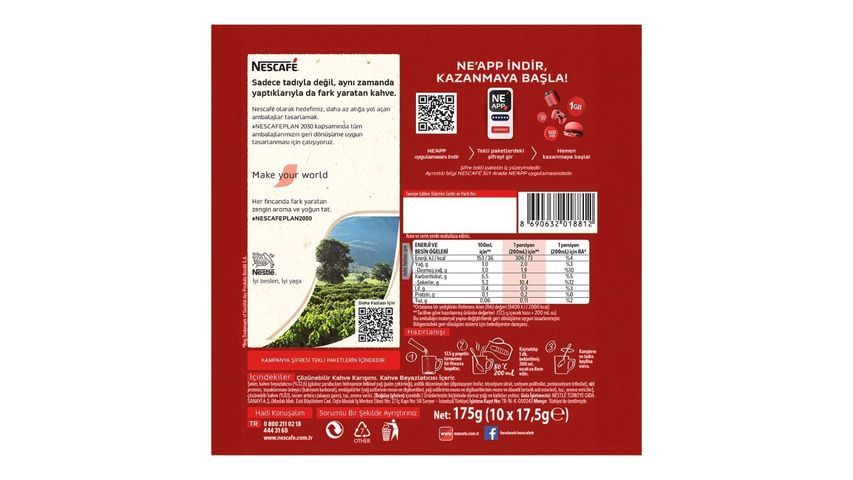 Nescafé Nescafe 3 in 1 Original Instant Coffee 10 x 17.5 g