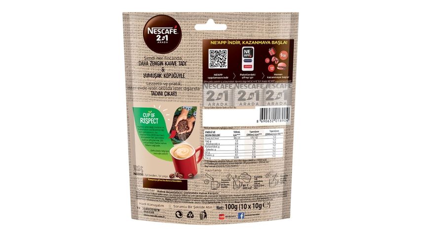 Nescafe 2si1 Arada Çözünebilir Kahve 10 x 10 g