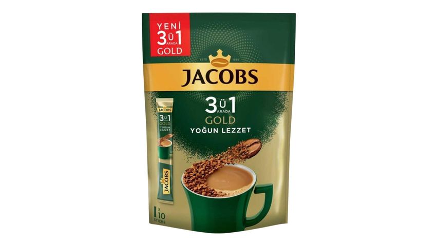 Jacobs Gold 3'u 1 Arada Gold Kahve Yumuşak Lezzet 10 x 18 g
