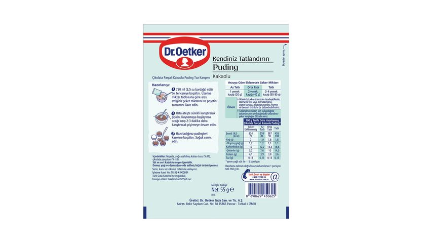 Dr. Oetker Sweeten to Your Taste Cocoa Pudding 55 g