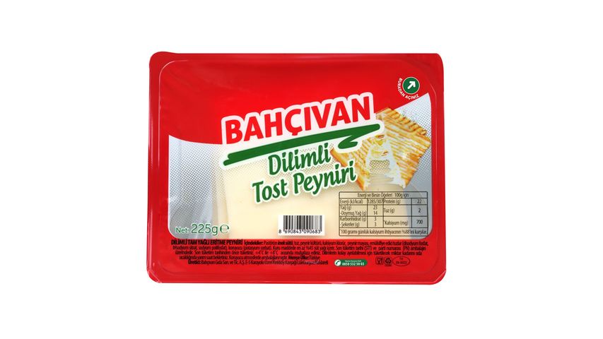 Bahçıvan Dilimli Tost Peyniri 225 g