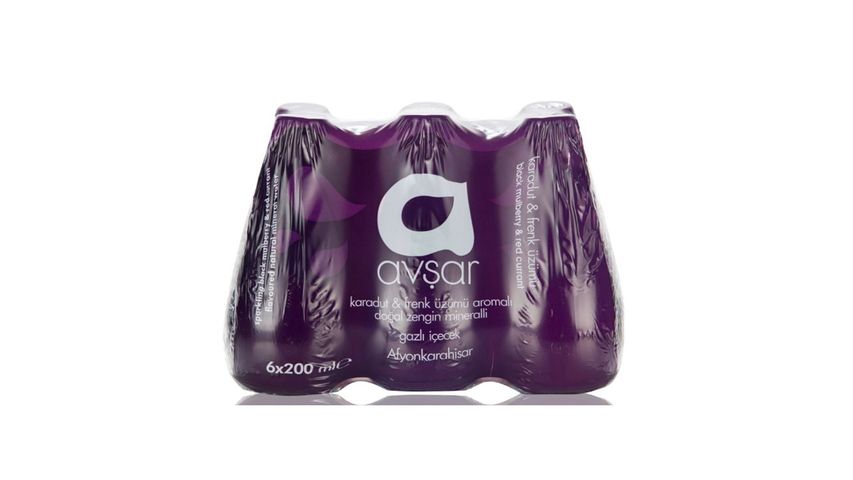 Avşar Karadut & Frenk Üzümü Aromalı Maden Suyu 6 x 200 ml
