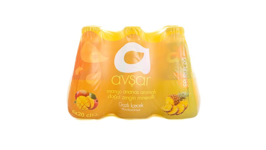 Avşar Mango & Pineapple Flavored Mineral Water 6 x 200 ml