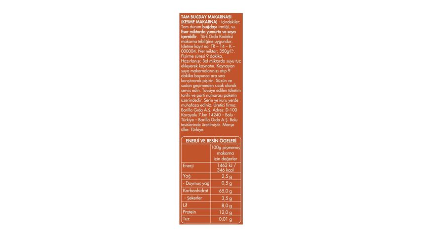 Filiz Whole Wheat Pencil Pasta 350 g
