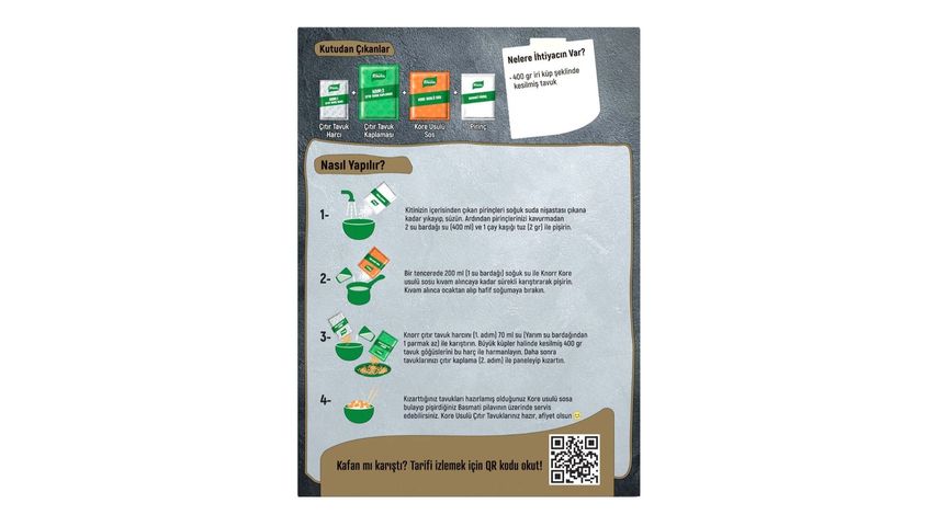 Knorr Kore Usulü Kızarmış Tavuklu Pilav Hazırlama Kiti 370 g