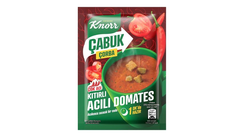 Knorr Çabuk Çorba Kıtırlı Acılı Domates 22 g