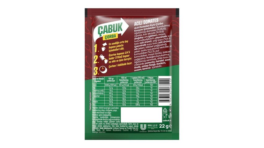 Knorr Çabuk Çorba Kıtırlı Acılı Domates 22 g