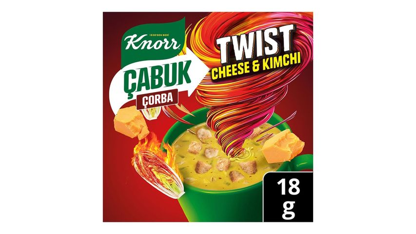 Knorr Çabuk Çorba Twist Cheese Kimchi 18 g