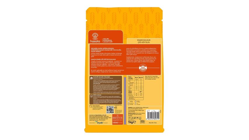 Hasata Esmer Çiğ Köftelik Bulgur 1 kg