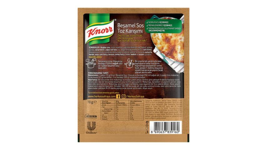 Knorr Beşamel Sos 70 g