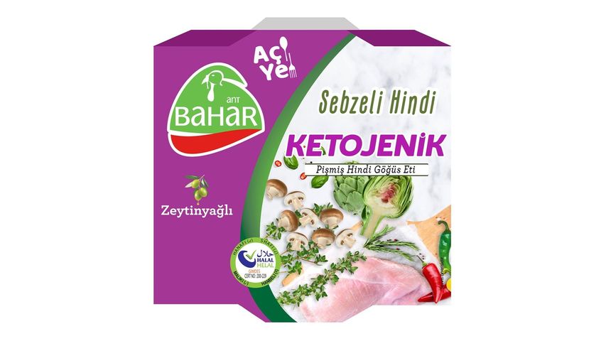 Bahar Pişmiş Konserve Sebzeli Ketojenik Hindi 155 g