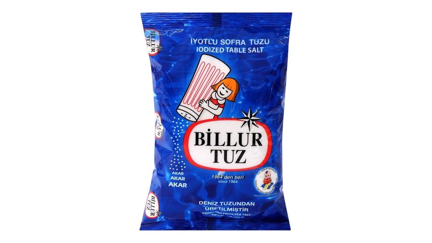 Billur Tuz Rafine İyotlu Sofra Tuzu 1.5 kg