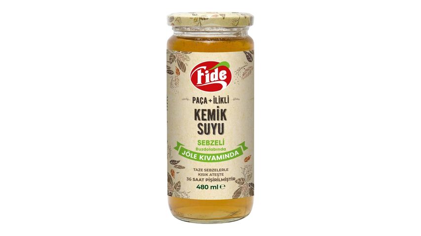 Fide Paça + İlikli Kemik Suyu Jöle Kıvamında Sebzeli 480 ml