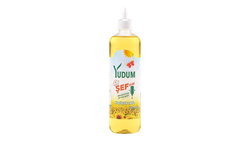 Yudum Sunflower Oil Squeezable Pet Bottle Like a Chef 750 ml