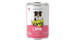 King Lamb Meat Adult Dog Canned Food with Meat Chunks in Sauce 400 g
