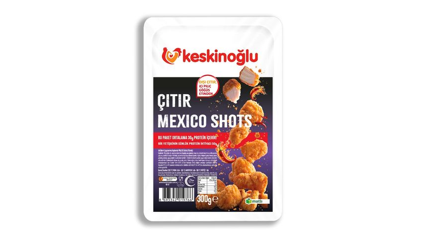 Keskinoğlu Piliç Çıtır Mexico Shots 300 g