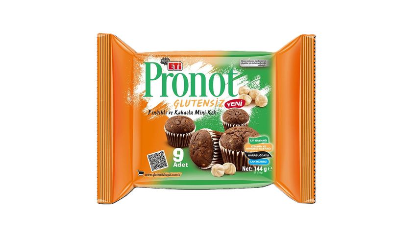 Eti Pronot Glutensiz Fındıklı & Kakaolu Kek 144 g