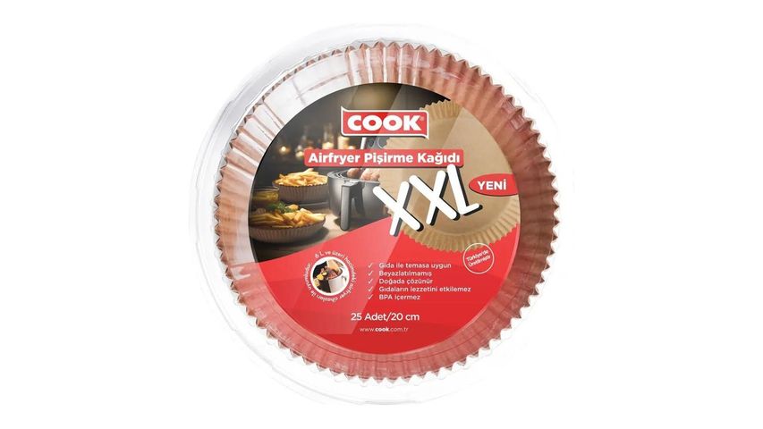 Cook Airfryer Baking Paper XXL 20 cm 25 Pcs