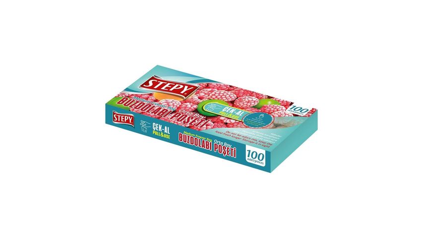 Stepy Çek-Al Buzdolabı Poşeti Orta Boy 100 Adet