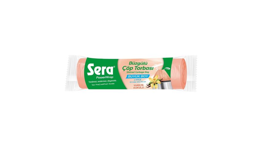 Sera Büzgülü Vanilya Kokulu Büyük Boy Çöp Torbası 10'lu