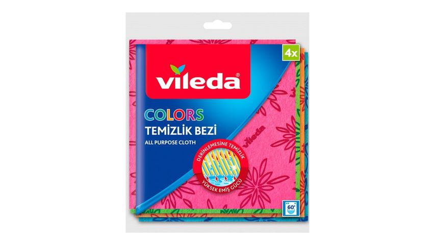 Vileda 4'lü Renkli Temizlik Bezi
