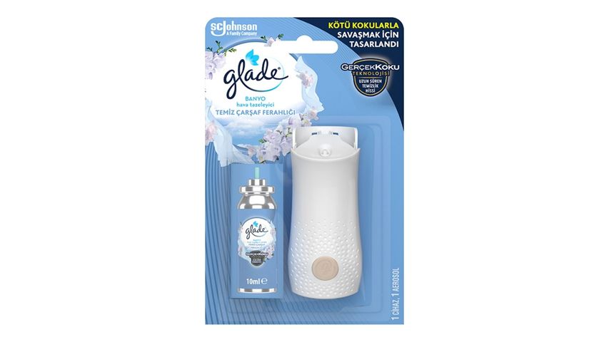Glade Bathroom Device + Spare Clean Sheet Freshness 10 ml