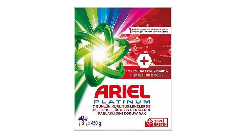 Ariel Oxi Ekstra Hijyen Renkliler Toz Çamaşır Deterjanı 450 g