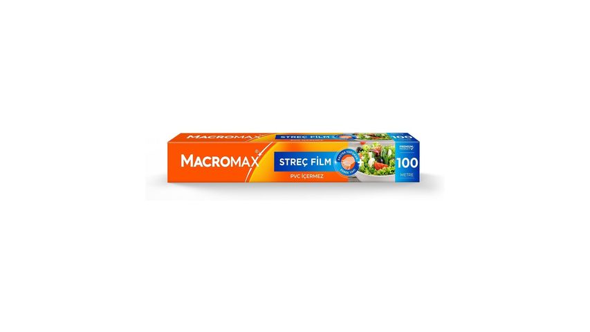 Macromax Streç Film 100 m (Kesme Bıçağı Hediyeli)