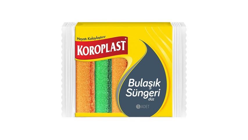 Koroplast Flat Dishwashing Sponge 5 Pieces