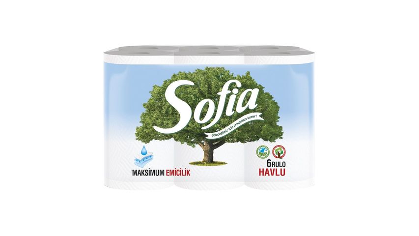 Sofia Mutfak Kağıt Havlu 6 Adet - 3 Katlı