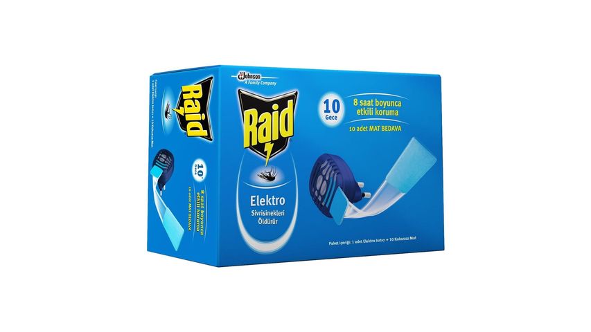Raid Electroheater + 10 Matte Tablets