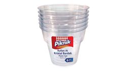 Piknik Kristal Bardak Şeffaf 6'lı