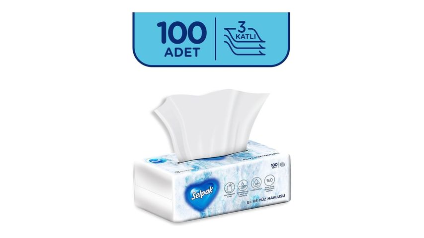 Selpak® El Yüz Havlusu 100'lü