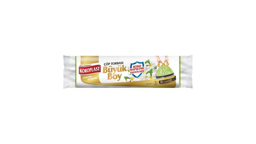Koroplast Yasemin Büzgülü Büyük Boy Çöp Torbası 10'lu