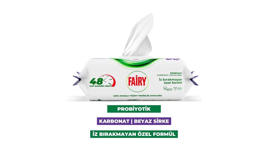 Fairy Lavanta Kokulu Yüzey Temizlik Havlusu 100'lü